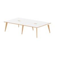 dynamic Oslo Back to Back Desk Rectangular White Wooden Legs 2,800 (W) x 1,600 (D) x 750 (H) mm MFC (Melamine Faced Chipboard)