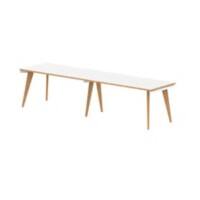 dynamic Oslo Bench Desk Rectangular White Wooden Legs 3,200 (W) x 800 (D) x 750 (H) mm MFC (Melamine Faced Chipboard)