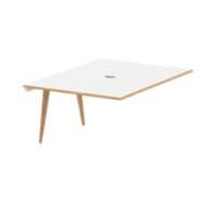 dynamic Oslo Desk Extension Rectangular White Wooden Legs 1,200 (W) x 1,600 (D) x 750 (H) mm MFC (Melamine Faced Chipboard)