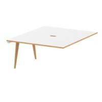 dynamic Oslo Desk Extension Rectangular White Wooden Legs 1,400 (W) x 1,600 (D) x 750 (H) mm MFC (Melamine Faced Chipboard)
