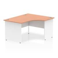 dynamic Impulse Ergonomic Desk Rectangular Beech MFC White 1,400 x 1,200 x 730 mm