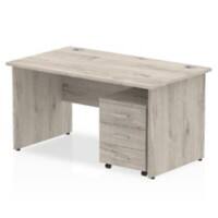 dynamic Ergonomic Desk Impulse IWSSP1453GRY Grey Oak 1400 mm x 800 mm x 730 mm