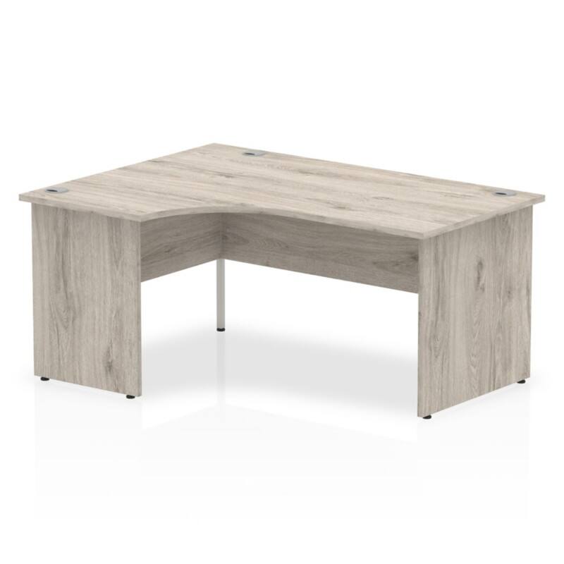 dynamic Impulse Left Hand Desk Rectangular Oak Base panel 1,600 (W) x 1,200 (D) x 730 (H) mm MFC (Melamine Faced Chipboard)