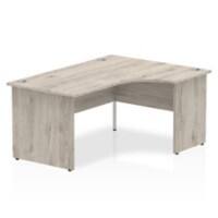 dynamic Impulse Right Hand Desk Rectangular Grey Oak Base panel 1,600 (W) x 1,200 (D) x 730 (H) mm MFC (Melamine Faced Chipboard)
