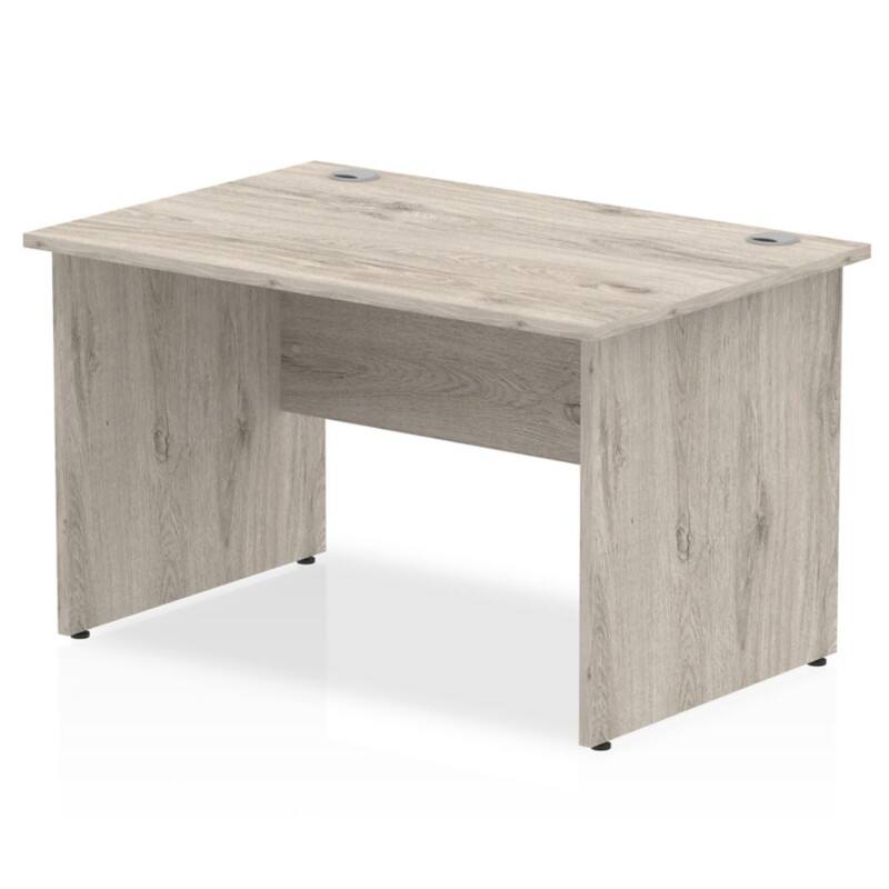 dynamic Impulse Office Desk Rectangular Grey Oak Base panel 1,200 (W) x 800 (D) x 730 (H) mm MFC (Melamine Faced Chipboard)