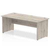 dynamic Impulse Office Desk Rectangular Grey Oak Base panel 1,800 (W) x 800 (D) x 730 (H) mm MFC (Melamine Faced Chipboard)
