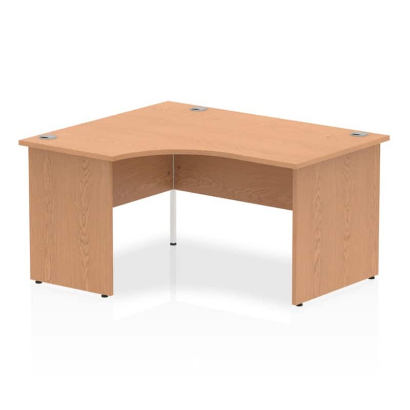 dynamic Impulse Left Hand Desk Rectangular Oak Base panel 1,400 (W) x 1,200 (D) x 730 (H) mm MFC (Melamine Faced Chipboard)