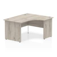 dynamic Impulse Right-hand Desk Rectangular Oak MFC Grey 1,400 x 1,200 x 730 mm