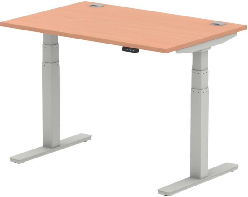 dynamic Air Sit Stand Desk Rectangular Beech T-Foot 1,200 (W) x 800 (D) x 665 (H) mm MFC (Melamine Faced Chipboard)
