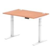 dynamic Air Height Adjustable Sit Stand Desk Rectangular Beech T-Foot 1,200 (W) x 800 (D) x 665 (H) mm MFC (Melamine Faced Chipboard)