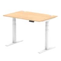dynamic Air Sit Stand Desk Rectangular Maple T-Foot 1,200 (W) x 800 (D) x 665 (H) mm MFC (Melamine Faced Chipboard)