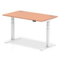 dynamic Air Height Adjustable Sit Stand Desk Rectangular Beech T-Foot 1,400 (W) x 800 (D) x 665 (H) mm MFC (Melamine Faced Chipboard)