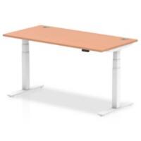 dynamic Air Height Adjustable Sit Stand Desk Rectangular Beech T-Foot 1,600 (W) x 800 (D) x 665 (H) mm MFC (Melamine Faced Chipboard)