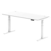 dynamic Air Height Adjustable Sit Stand Desk Rectangular White T-Foot 1,800 (W) x 800 (D) x 665 (H) mm MFC (Melamine Faced Chipboard)