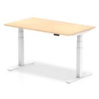 dynamic Air Height Adjustable Sit Stand Desk Rectangular Maple T-Foot 1,400 (W) x 800 (D) x 665 (H) mm MFC (Melamine Faced Chipboard)
