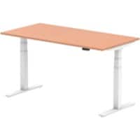 dynamic Air Sit Stand Desk Rectangular Beech T-Foot 1,600 (W) x 800 (D) x 665 (H) mm MFC (Melamine Faced Chipboard)