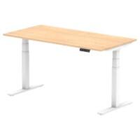 dynamic Air Height Adjustable Sit Stand Desk Rectangular Maple T-Foot 1,600 (W) x 800 (D) x 665 (H) mm MFC (Melamine Faced Chipboard)