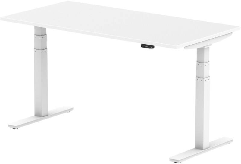 dynamic Air Sit Stand Desk Rectangular White T-Foot 1,600 (W) x 800 (D) x 665 (H) mm MFC (Melamine Faced Chipboard)