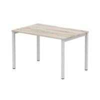 dynamic Evolve Plus Bench Desk Rectangular Grey Oak H-Frame 1,200 (W) x 800 (D) x 750 (H) mm MFC (Melamine Faced Chipboard)