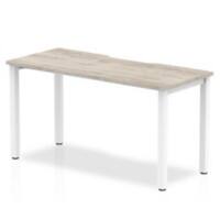 dynamic Evolve Plus Bench Desk Rectangular Grey Oak H-Frame 1,400 (W) x 800 (D) x 750 (H) mm MFC (Melamine Faced Chipboard)