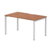 dynamic Evolve Plus Bench Desk Rectangular Walnut H-Frame 1,400 (W) x 800 (D) x 750 (H) mm MFC (Melamine Faced Chipboard)