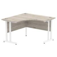 dynamic Impulse Corner Desk Rectangular Grey Oak Cantilever 1,200 (W) x 1,200 (D) x 730 (H) mm MFC (Melamine Faced Chipboard)