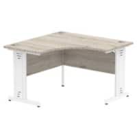 dynamic Impulse Corner Desk Rectangular Grey Oak Cantilever 1,200 (W) x 1,200 (D) x 730 (H) mm MFC (Melamine Faced Chipboard)