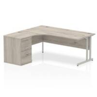 dynamic Ergonomic Desk Impulse IWSLC186WCGRY Grey Oak 1800 mm x 800 mm x 730 mm