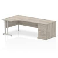 dynamic Ergonomic Desk Impulse IWSLC188WCGRY Grey Oak 2230 mm x 800 mm x 730 mm