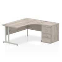 dynamic Ergonomic Desk Impulse IWSRC166WCGRY Grey Oak 1600 mm x 800 mm x 730 mm