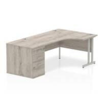 dynamic Ergonomic Desk Impulse IWSRC168WCGRY Grey Oak 2030 mm x 800 mm x 730 mm