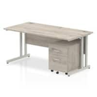 dynamic Ergonomic Desk Impulse IWSSC1652GRY Grey Oak 1600 mm x 800 mm x 730 mm