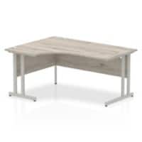 dynamic Impulse Left Hand Desk Rectangular Grey Oak Cantilever 1,600 (W) x 1,200 (D) x 730 (H) mm MFC (Melamine Faced Chipboard)