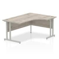 dynamic Impulse Right Hand Desk Rectangular Grey Oak Cantilever 1,600 (W) x 1,200 (D) x 730 (H) mm MFC (Melamine Faced Chipboard)