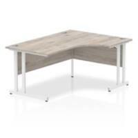 dynamic Impulse Right Hand Desk Rectangular Grey Oak Cantilever 1,600 (W) x 1,200 (D) x 730 (H) mm MFC (Melamine Faced Chipboard)