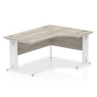 dynamic Impulse Right Hand Desk Rectangular Grey Oak Cantilever 1,800 (W) x 1,200 (D) x 730 (H) mm MFC (Melamine Faced Chipboard)
