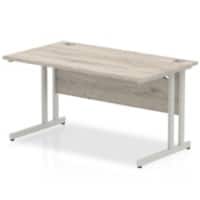 dynamic Impulse Office Desk Rectangular Grey Oak Cantilever 3 Drawers 1,400 (W) x 800 (D) x 730 (H) mm MFC (Melamine Faced Chipboard)
