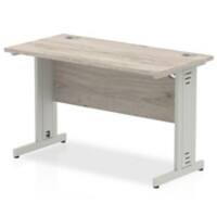 dynamic Impulse Office Desk Rectangular Grey Oak Cantilever 1,200 (W) x 600 (D) x 730 (H) mm MFC (Melamine Faced Chipboard)