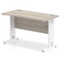 dynamic Impulse Office Desk Rectangular Grey Oak Cantilever 1,200 (W) x 600 (D) x 730 (H) mm MFC (Melamine Faced Chipboard)