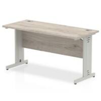 dynamic Impulse Office Desk Rectangular Grey Oak Cantilever 3 Drawers 1,400 (W) x 600 (D) x 730 (H) mm MFC (Melamine Faced Chipboard)