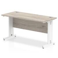 dynamic Impulse Office Desk Rectangular Grey Oak Cantilever 3 Drawers 1,400 (W) x 600 (D) x 730 (H) mm MFC (Melamine Faced Chipboard)