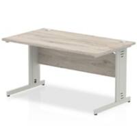 dynamic Impulse Office Desk Rectangular Grey Oak Cantilever 3 Drawers 1,400 (W) x 800 (D) x 730 (H) mm MFC (Melamine Faced Chipboard)