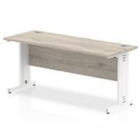 dynamic Impulse Office Desk Rectangular Grey Oak Cantilever 3 Drawers 1,600 (W) x 600 (D) x 730 (H) mm MFC (Melamine Faced Chipboard)