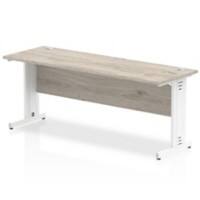 dynamic Impulse Office Desk Rectangular Grey Oak Cantilever 1,800 (W) x 600 (D) x 730 (H) mm MFC (Melamine Faced Chipboard)