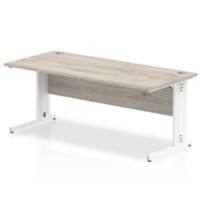 dynamic Impulse Office Desk Rectangular Grey Oak Cantilever 1,800 (W) x 800 (D) x 730 (H) mm MFC (Melamine Faced Chipboard)