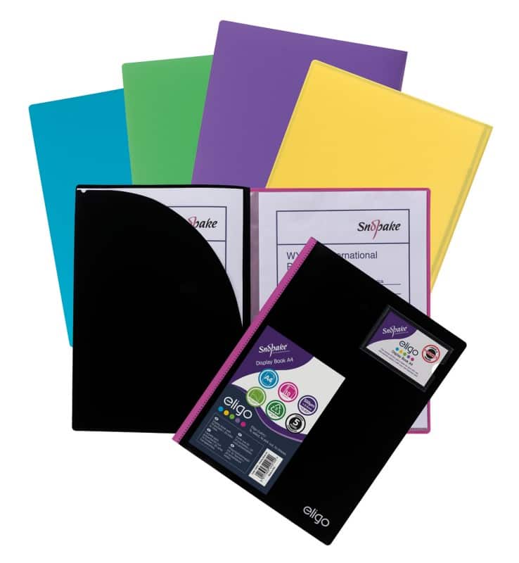 Snopake Eligo Display Book 10 Pockets 10 x A4 Assorted Pack of 5