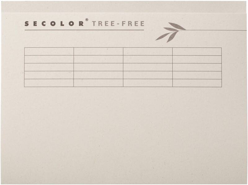Djois Secolor Tree-Free Square Cut Folder Folio Cream Cardboard 225 gsm Pack of 10