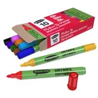 Show-me Drywipe Pen Assorted Medium Bullet 0.2 mm Pack of 10 