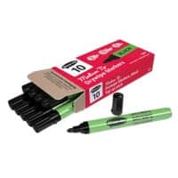 Show-me Drywipe Pen Black Medium Bullet 0.2 mm Pack of 10