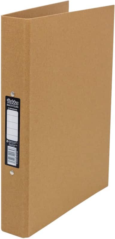 Pukka Kraft 25 mm Ring Binders Card A4 2 Rings Brown